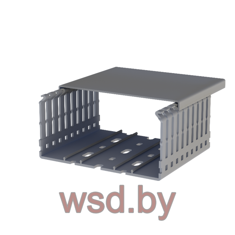 Перфокороб KKD 1206, органайзер для шкафов, 120x60х2000мм (ШxВхД), RAL 7030, серый